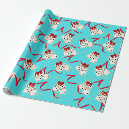 Papel De Presente Domino Wrapping Paper Aqua