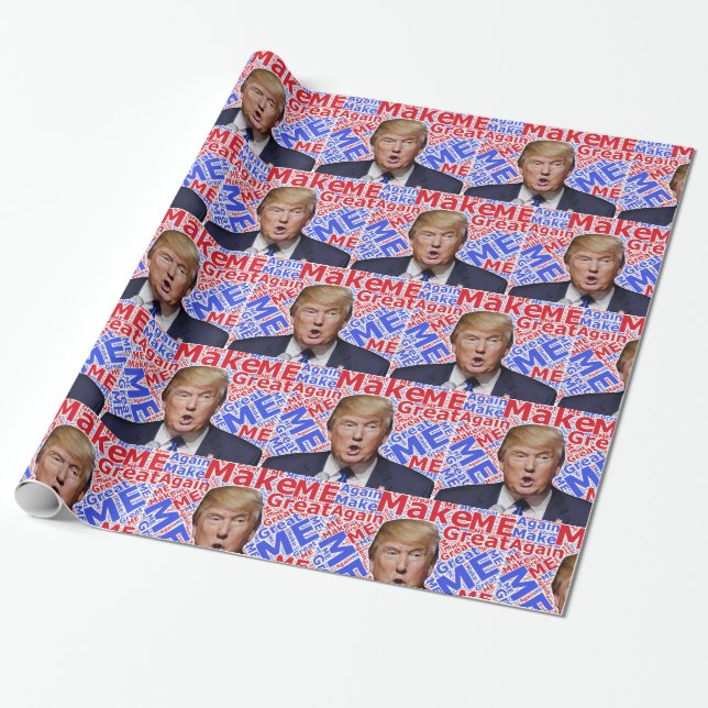 Papel De Presente Donald Trump (Desenrolado)