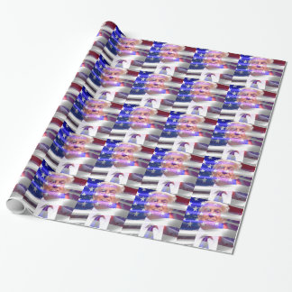 Papel De Presente donald trump american flag