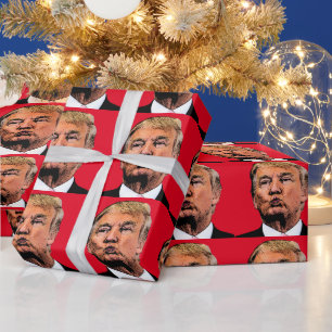 PAPEL DE PRESENTE DONALD TRUMP BEIJAR PAPEL DE EMBALAGEM DE NATAL