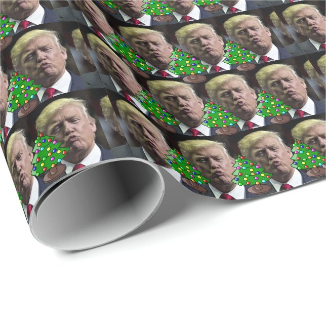 PAPEL DE PRESENTE DONALD TRUMP BEIJAR PAPEL DE ENVOLVIMENTO FUNNAL D (Ponta do rolo)