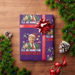 Papel De Presente Donald Trump Casa no Natal