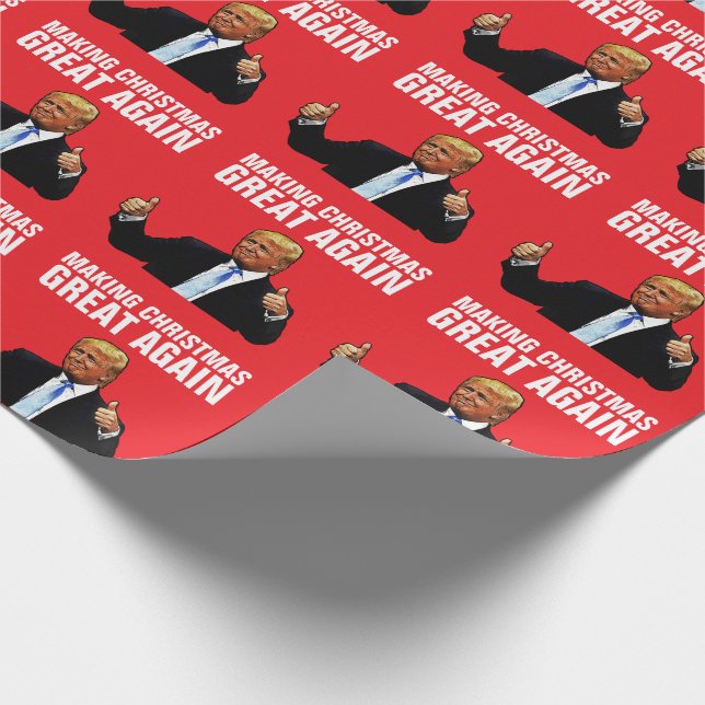 PAPEL DE PRESENTE DONALD TRUMP CHRISTMAS EXCELENTE NOVAMENTE (Ponta)
