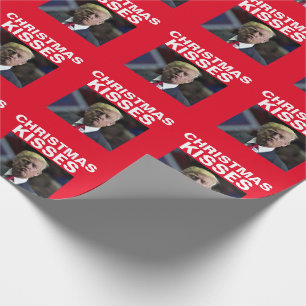 PAPEL DE PRESENTE DONALD TRUMP CHRISTMAS KISS BEIJA GRANDE ROLL