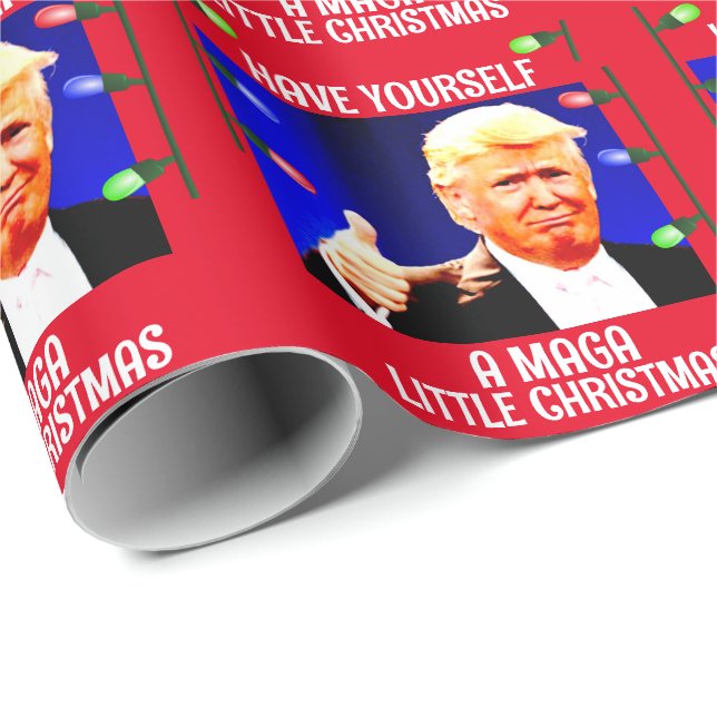 Papel De Presente DONALD TRUMP MAGA PEQUENO PAPEL DE VARRASTO DE Nat (Ponta do rolo)