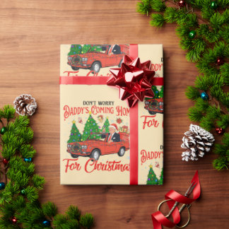 Papel De Presente Donald Trump Pai chegando em casa no Natal
