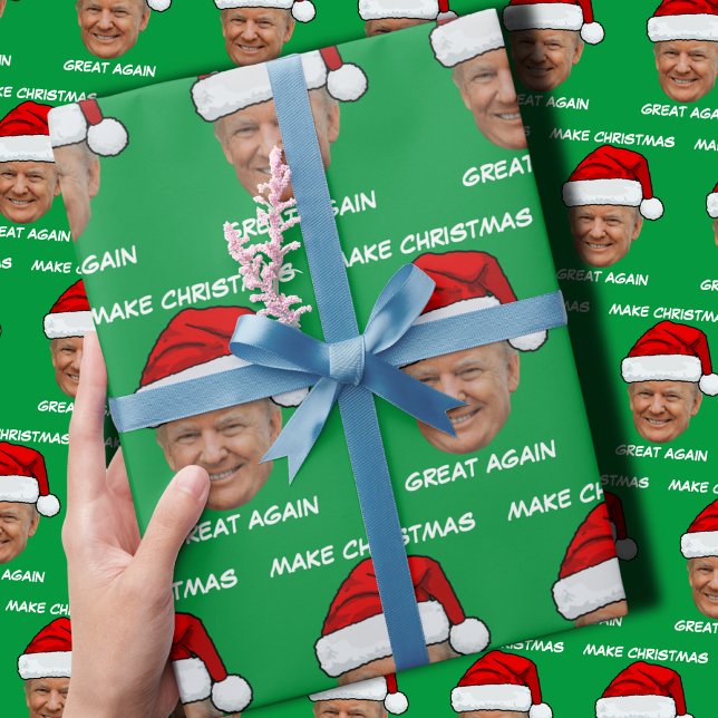 Papel De Presente Donald Trump Papai Noel faz Excelente de Natal nov (Criador carregado)