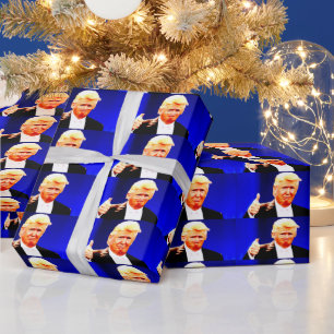 PAPEL DE PRESENTE DONALD TRUMP PASSA O PAPEL DE EMBALAGEM DE NATAL