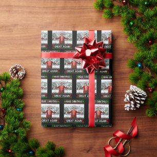Papel De Presente Donald Trump Santa Hat Faz Excelente De Natal Nova