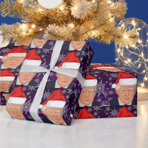 Papel De Presente DONALD TRUMP SANTA HAT Wrappaper