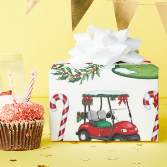 Papel De Presente Dons temáticos de golfe do Natal para golfista (Festa de aniversário)