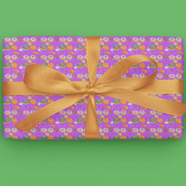 Papel De Presente Donut-licious em aquarela Feliz Halloween Doce