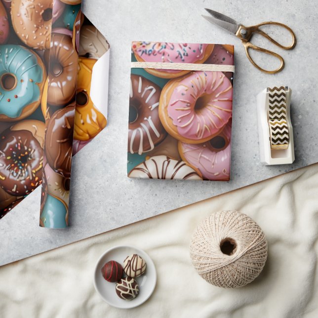 Papel De Presente Donut Wrapping Paper (Artesanato)