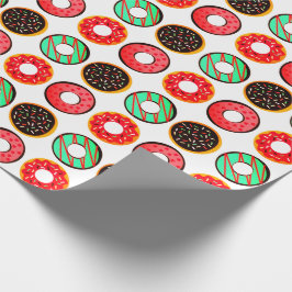 Papel De Presente Donuts Coloridos com Glacê