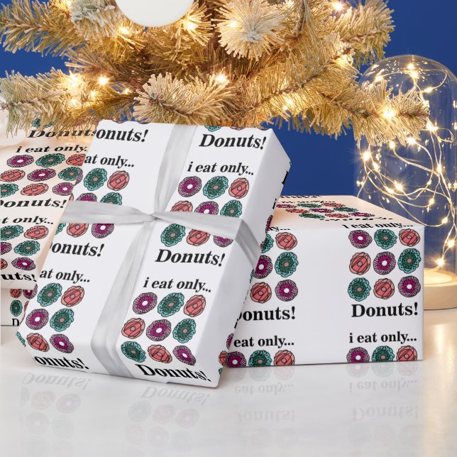 Papel De Presente Donuts Eu Como Apenas Donuts (Feriados)