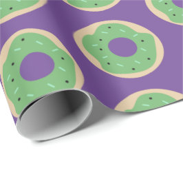 Papel De Presente Donuts Fofos de Halloween com Granulado e Cobertur