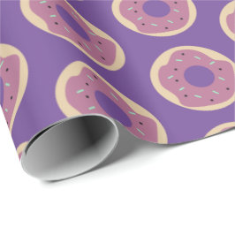 Papel De Presente Donuts Fofos de Halloween com Granulado e Cobertur