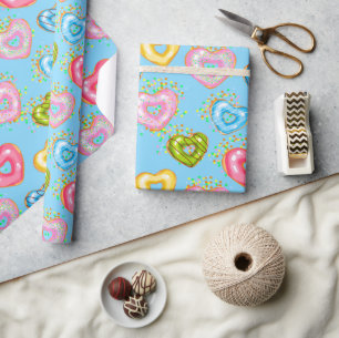 Papel De Presente Donuts Sweet & Bright Série Design 2 