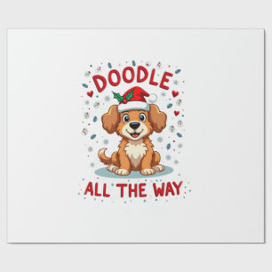 Papel De Presente Doodle Até o Fim do Caminho Fun Divertido Goldendo