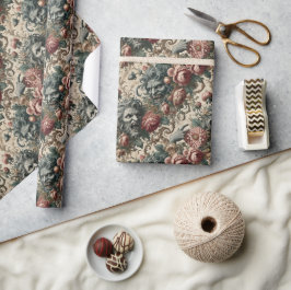 Papel De Presente Doppelganger Malevolence - Gótica Floral Bandana