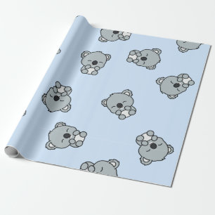 Papel De Presente Dormindo Koala