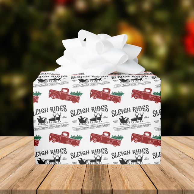 Papel De Presente Dormir Pé Vermelho Russo no Natal (Criador carregado)