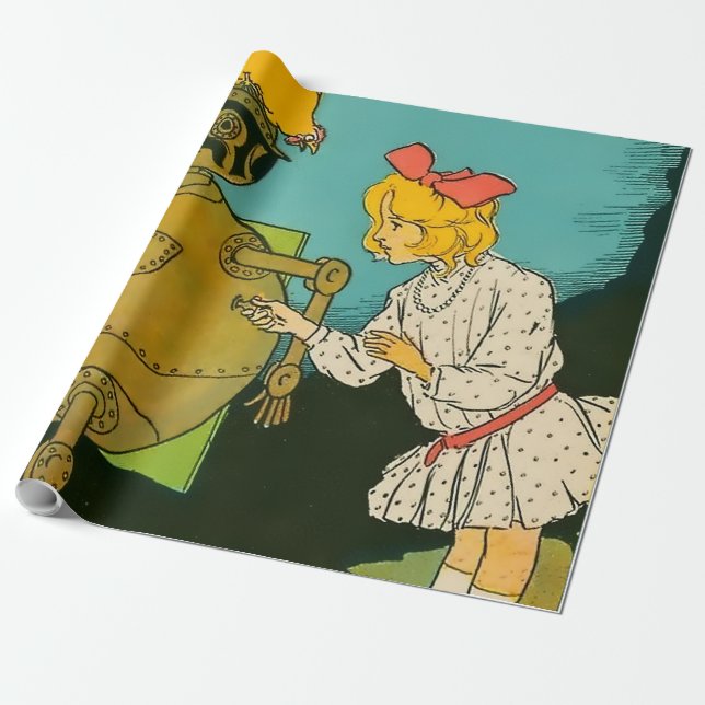 Papel De Presente “Dorothy Enrolada Número 1” por John R Neill (Desenrolado)