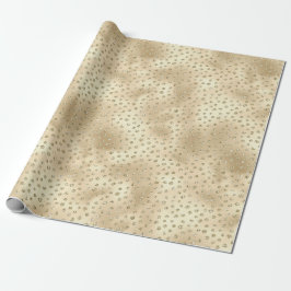 Papel De Presente Dourada Glitzy - Pontos brilhantes
