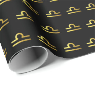 Papel De Presente Dourada Libra