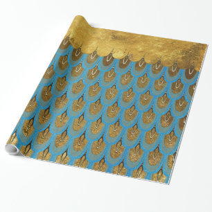 Papel De Presente Dourada Princesa Brilhante, Scalse de Sereia