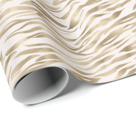 Papel De Presente Douradas faixas de impressão zebra