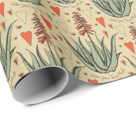 Papel De Presente Dourado Aloe Você Vera Muito Laranja Na Planta E C