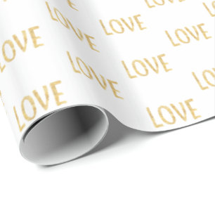 Papel De Presente Dourado amor Glitz