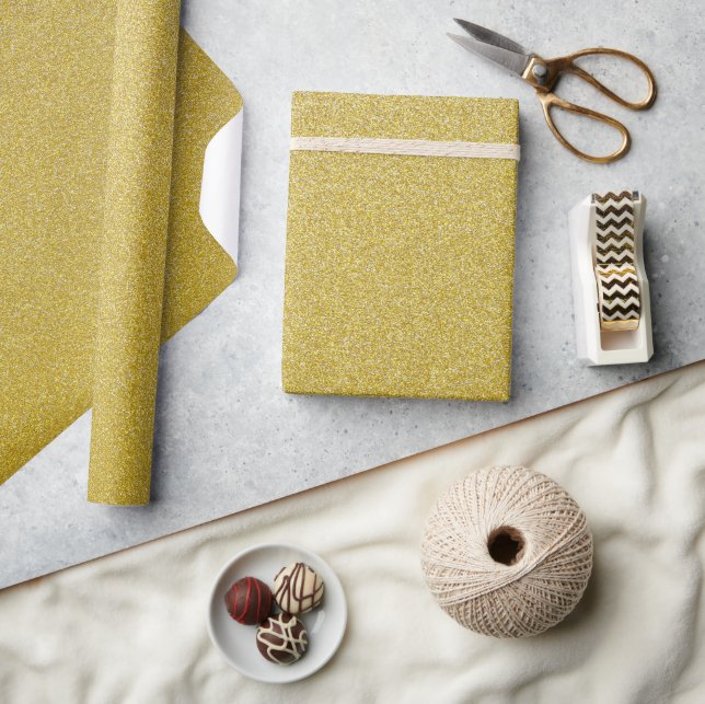 Papel De Presente Dourado brilho, brilho, brilho (Artesanato)