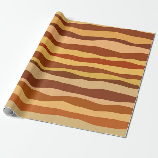 Papel De Presente Dourado do Nascer do Sol no Deserto Queimado Laran