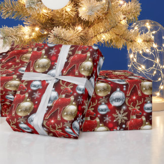 Papel De Presente Dourado e Prata