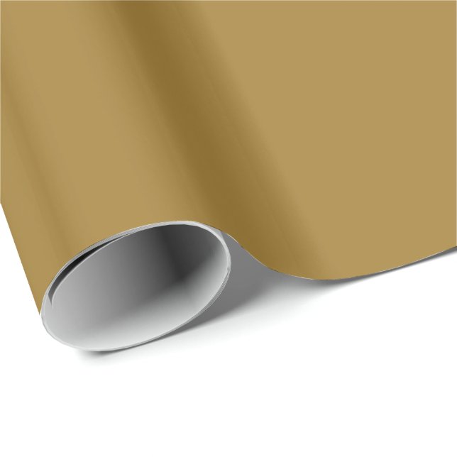 Papel De Presente Dourado Médio Mate Sólido (Ponta do rolo)
