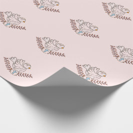 Papel De Presente Dove Cross Religião Baptism Christening Baby Girl