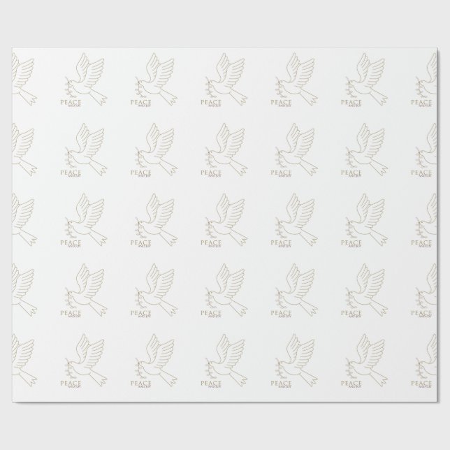 Papel De Presente Dove of peace (Aberto)
