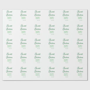 Papel De Presente Doze Anos nome data caligrafia boho ret