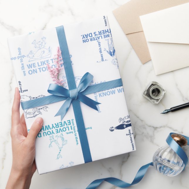 Papel De Presente Dr. Seuss | Citação do Dia dos Pais Padrão (Presentear)