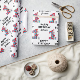 Papel De Presente Dr. Seuss | Gato no Chapéu 1º Aniversário