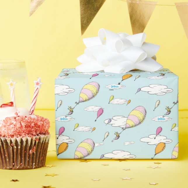 Papel De Presente Dr. Seuss | Oh, Os Lugares Que Você Irá! (Festa de aniversário)