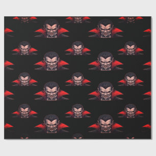 Papel De Presente Dracula Gótica Halloween