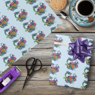 Papel De Presente Dragão de Água Chinês Peixe Koi