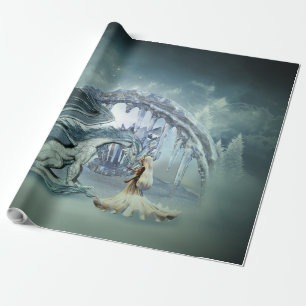 Papel De Presente Dragão de gelo incrível