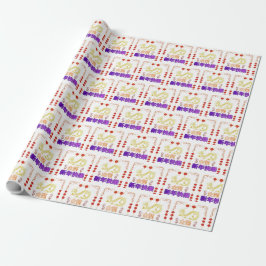 Papel De Presente Dragão Dourado Ascendente