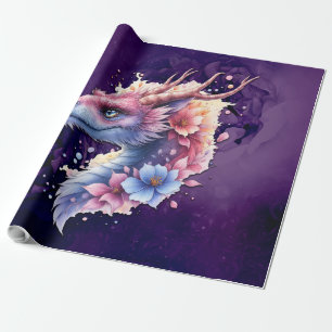 Papel De Presente Dragão Guardião Gentil.