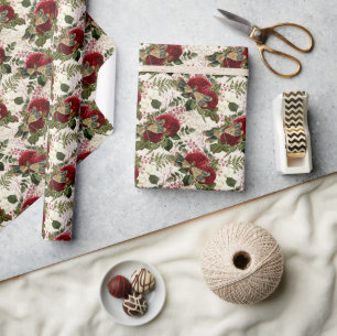 Papel De Presente Dragões e Rosas