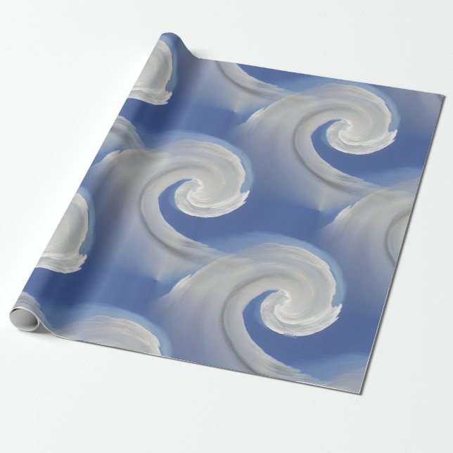 Papel De Presente Dragões no céu.. (Desenrolado)